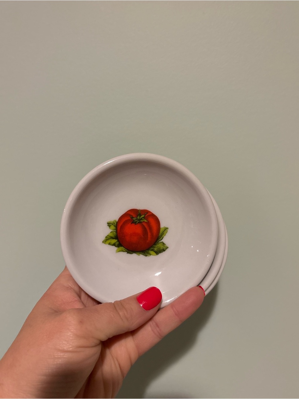 Set of 4 Ceramic Tomato Dipping Bowls 4” 🍅